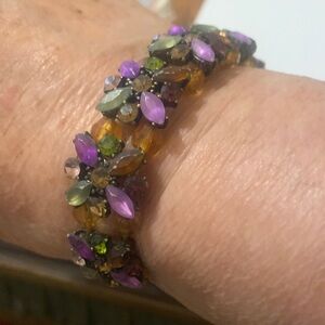 Elegant Multicolor Gemstone Bracelet elastic